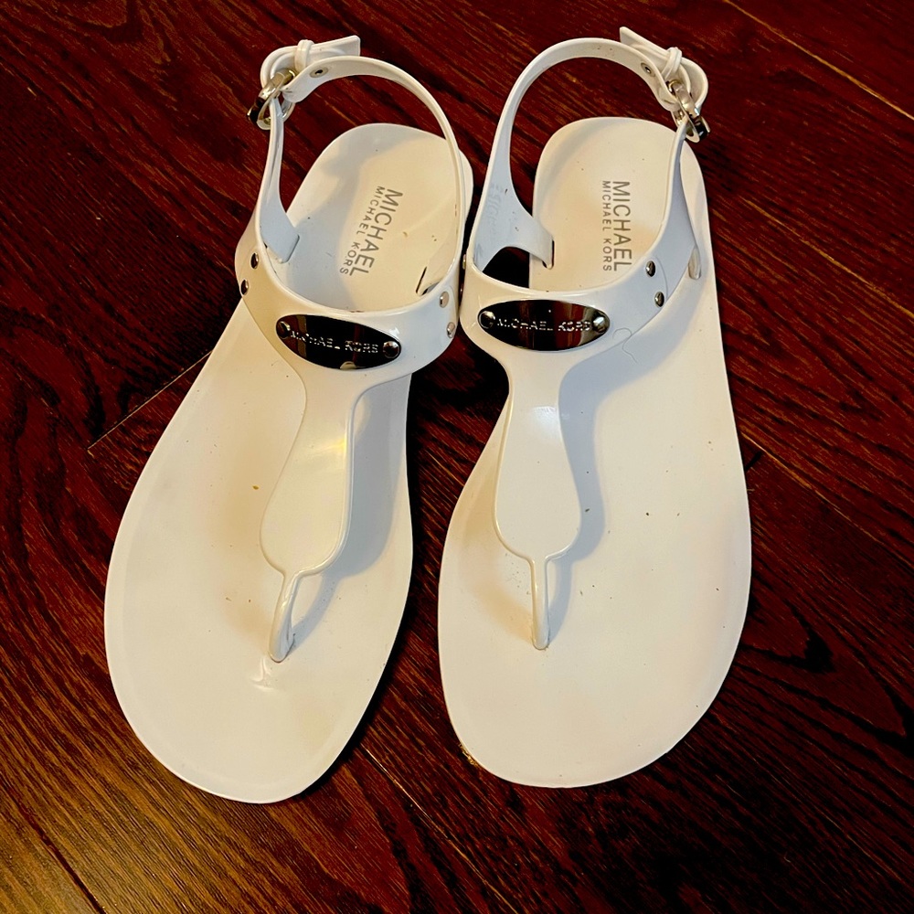 Michael Kors Sandals- White- Size 8M- Used but in good condition.
